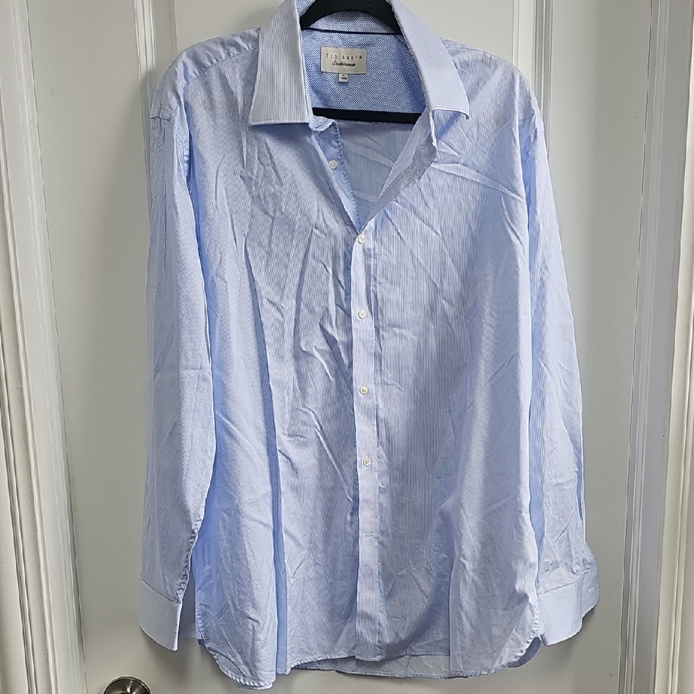 Ted Baker Blue Dress Shirt Classic Elegance